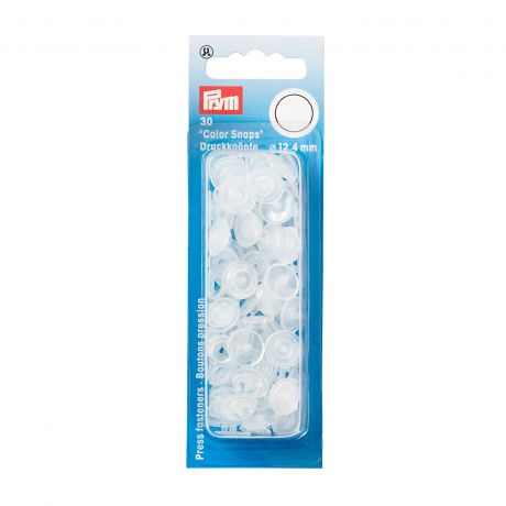 Boutons pression ronds Color Snap - 12,4 mm - Prym transparent