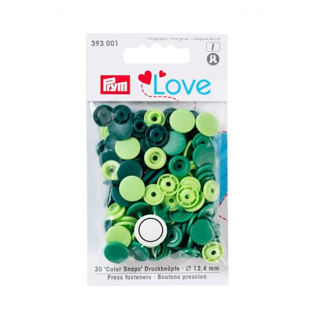 Boutons pression ronds vert - 12 mm - Prym