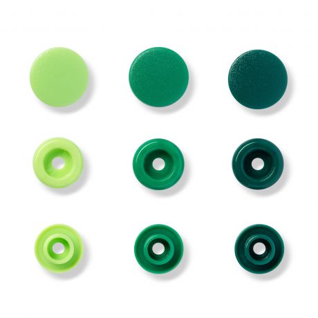 Boutons pression ronds vert - 12 mm - Prym