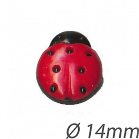 Boutons Coccinelles - 14 mm