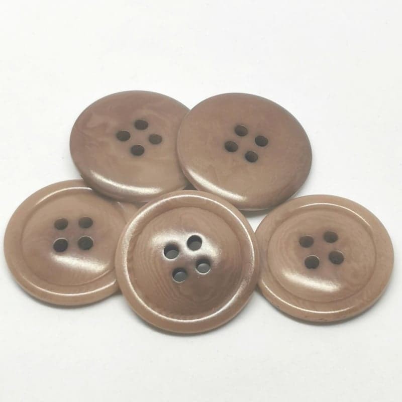 Boutons marron clair - 25 mm