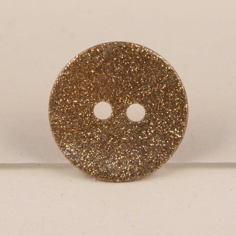 Boutons nacre dorés à paillettes - 18 mm