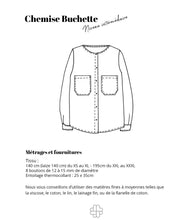 Charger l&#39;image dans la galerie, Chemise Buchette - Singulière par Cousette
