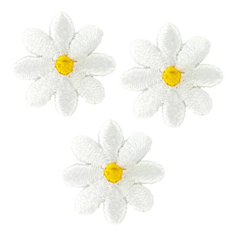 Ecusson thermocollant - Fleurs blanches