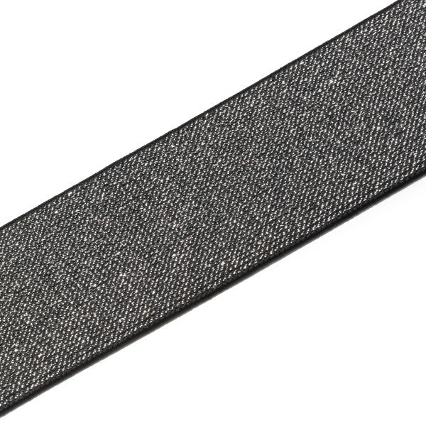 Elastique lurex Noir argenté - 50 mm - Prym