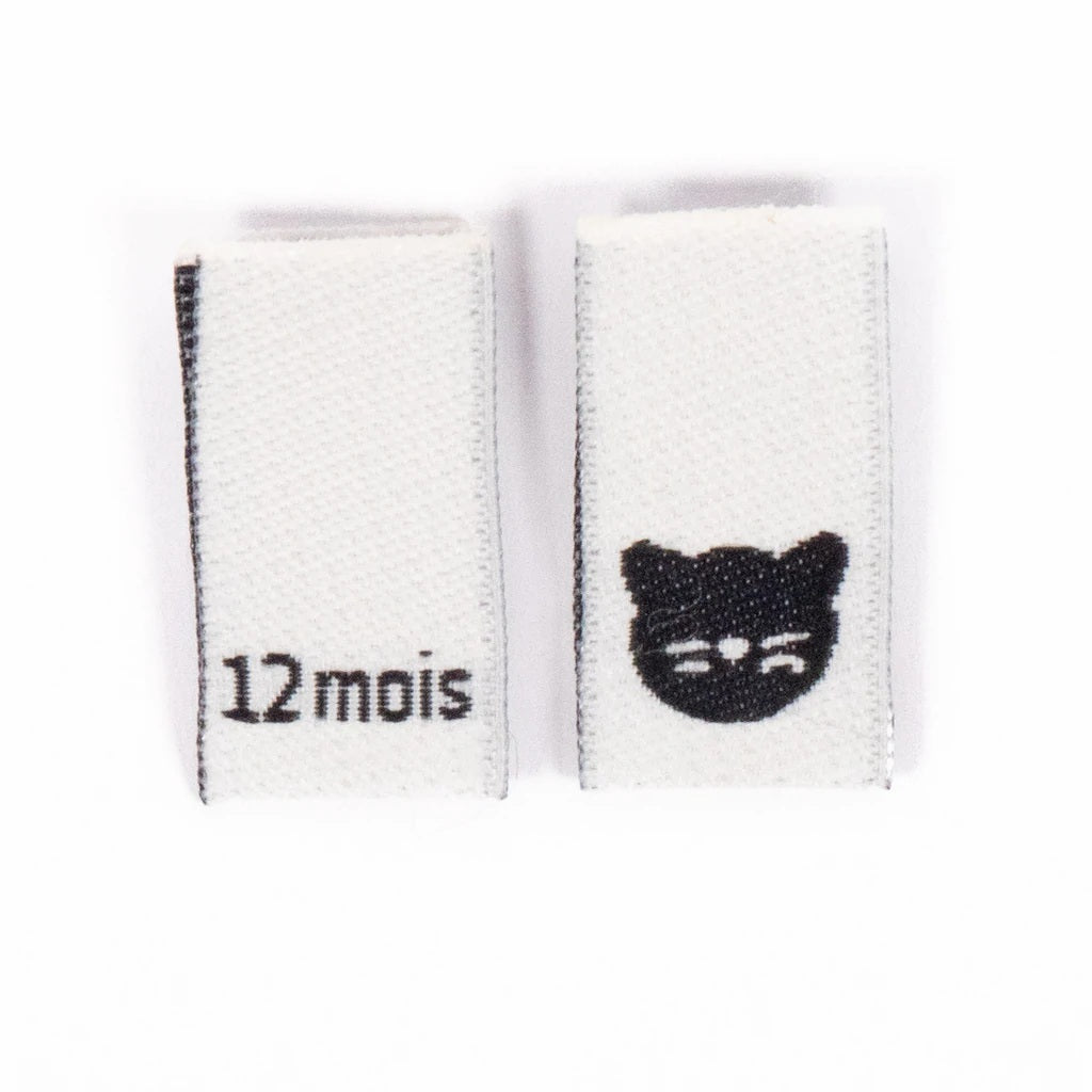 Etiquettes à coudre - Taille -  Ikatee