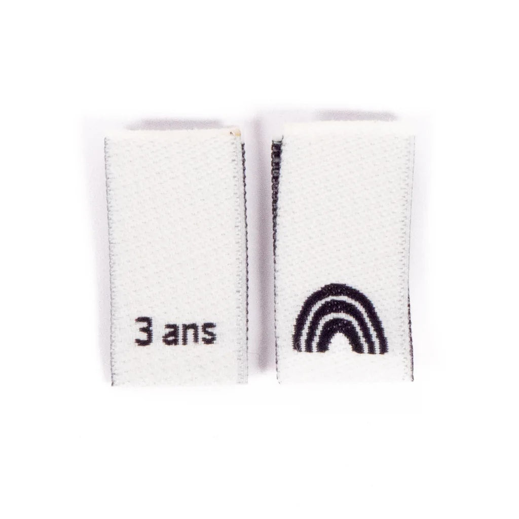 Etiquettes à coudre - Taille -  Ikatee