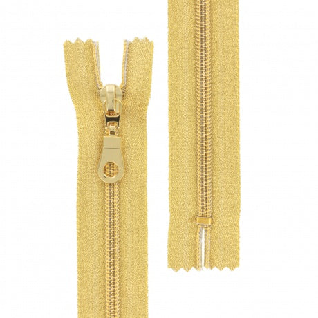 Fermeture Eclair® lurex - doré
