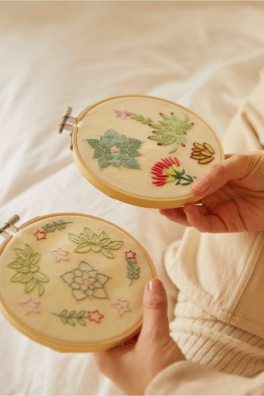 Kit Mindful making - DMC - Broderie - Jardin miniature