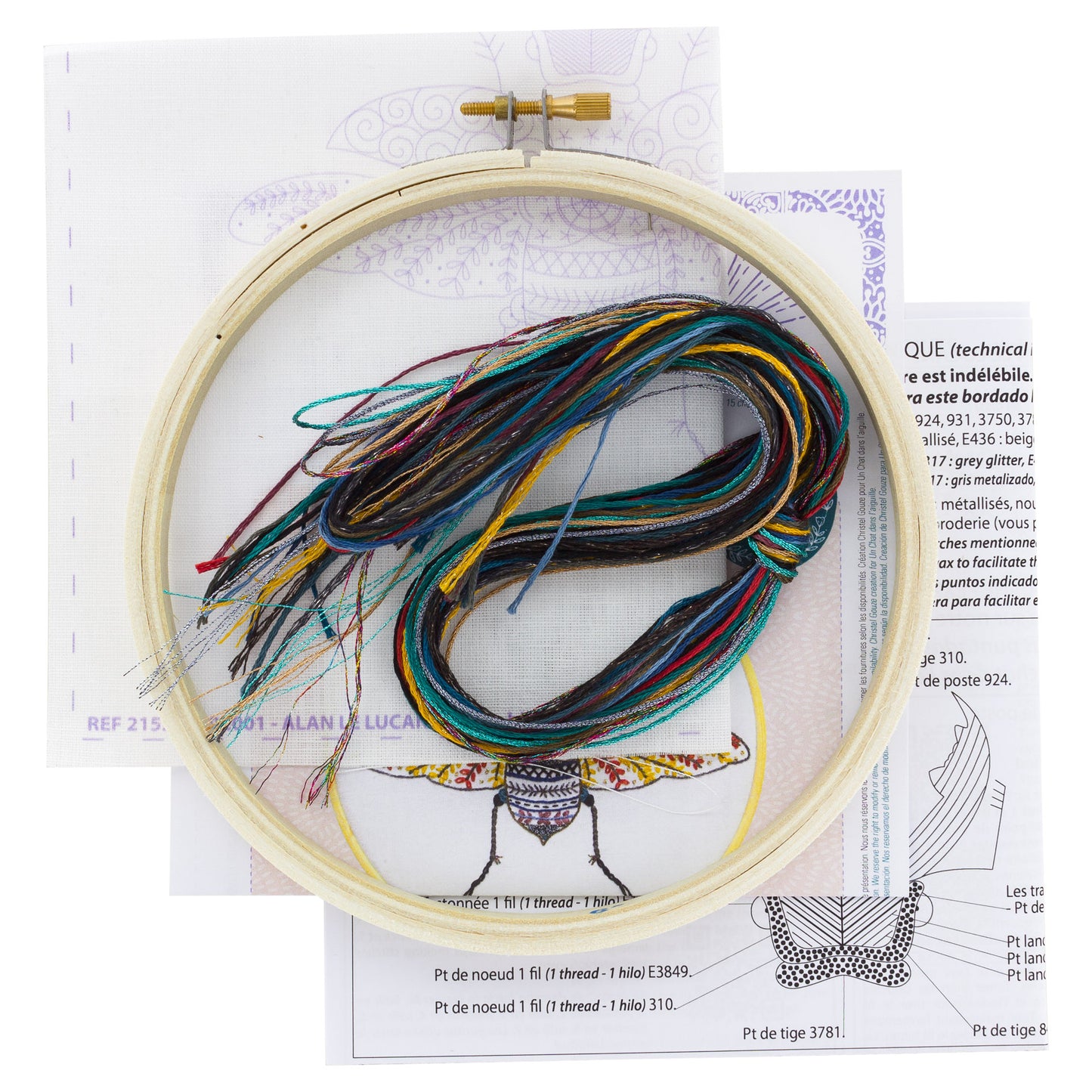 Kits de broderie - Un chat dans l'aiguille