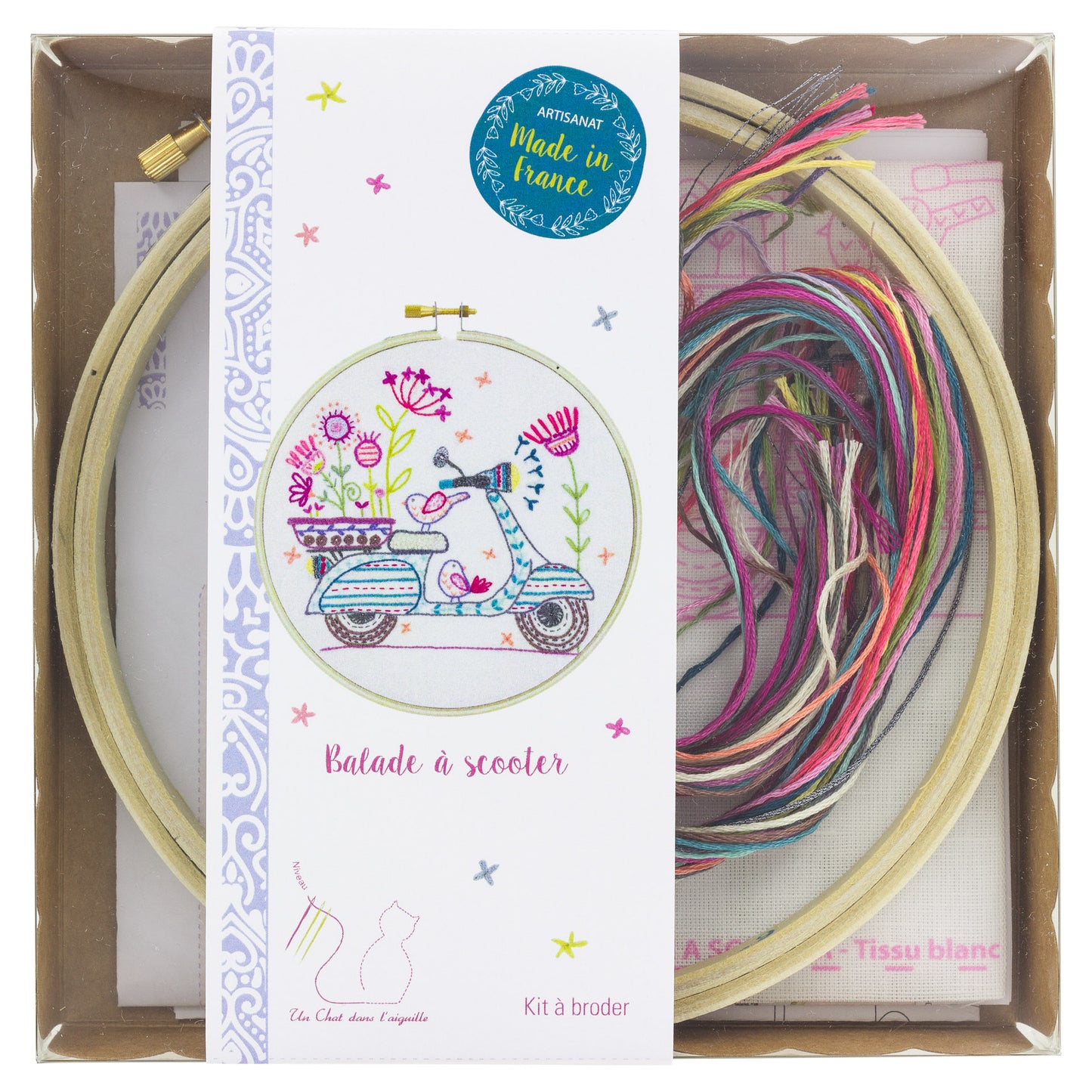 Kits de broderie - Un chat dans l'aiguille