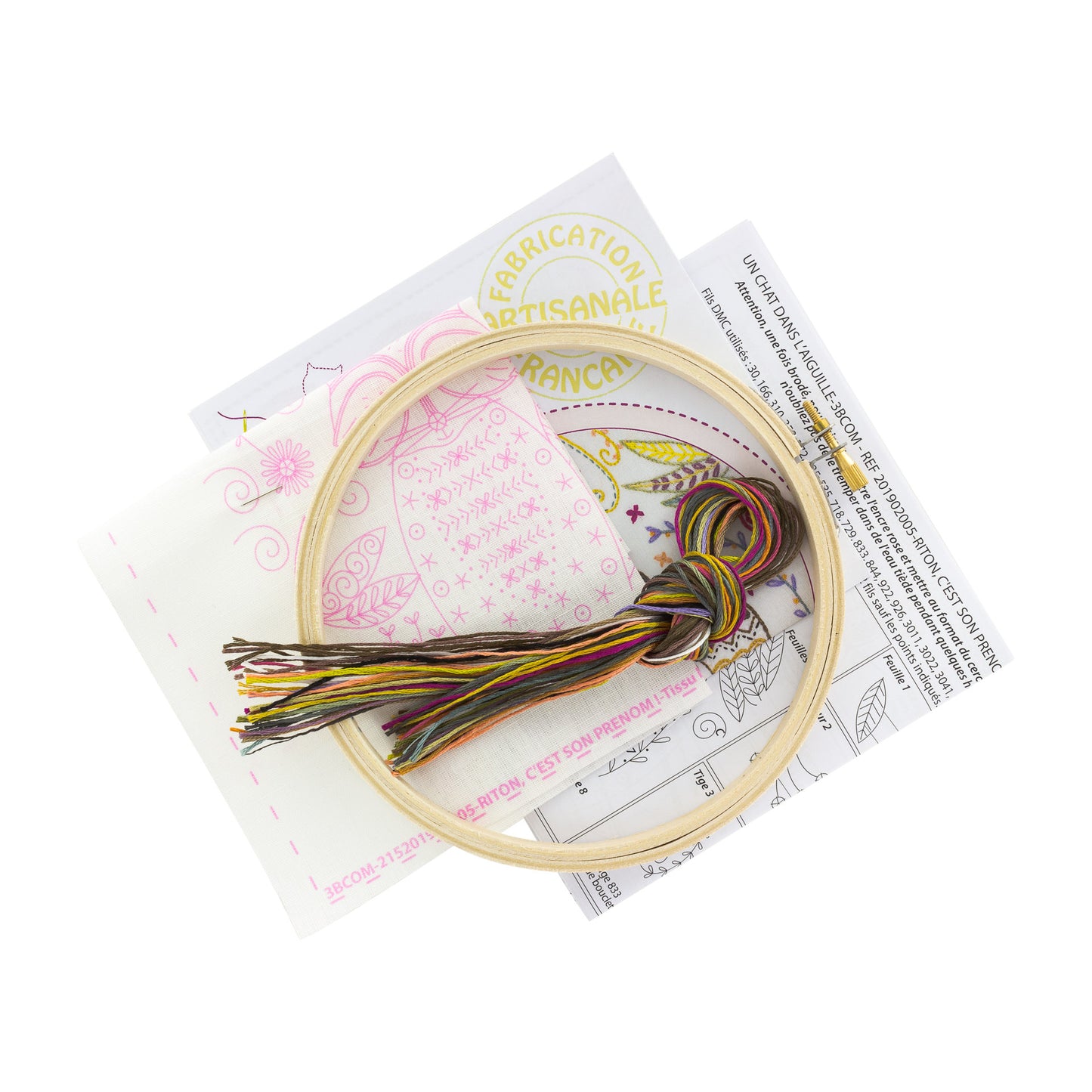 Kits de broderie - Un chat dans l'aiguille