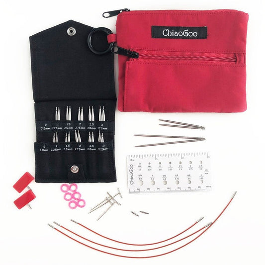 Kit d'aiguilles interchangeables Twist Shorties (2 mm à 3.25mm) - Chiaogoo