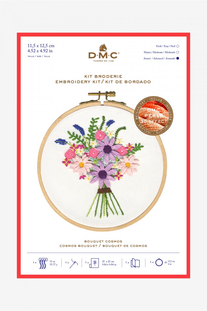 Kit de broderie - Bouquet Cosmos - DMC