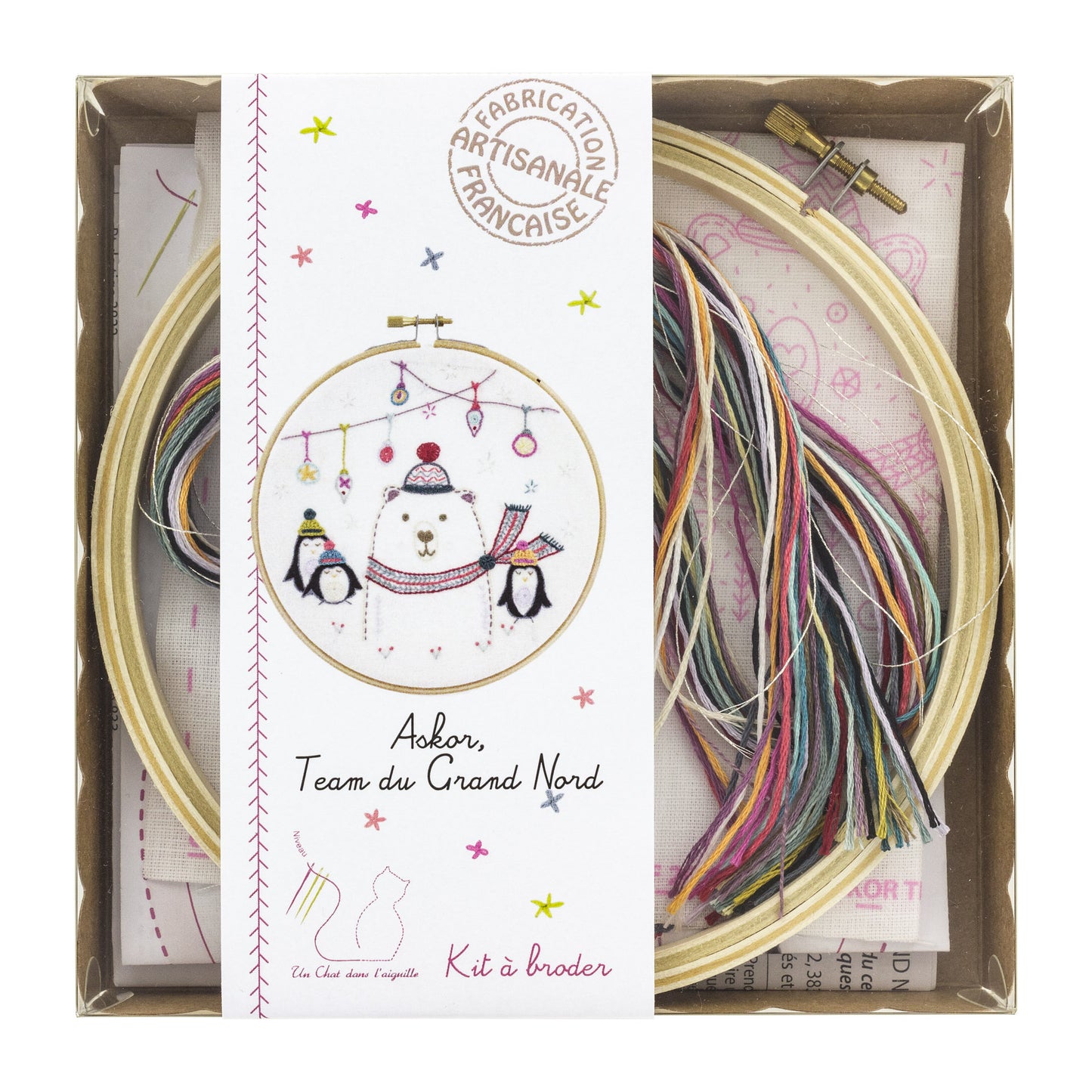 Kits de broderie - Un chat dans l'aiguille