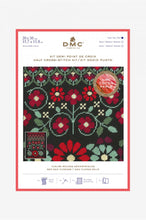 Charger l&#39;image dans la galerie, Kit de broderie demi point de croix - Fleurs rouges géométriques - DMC
