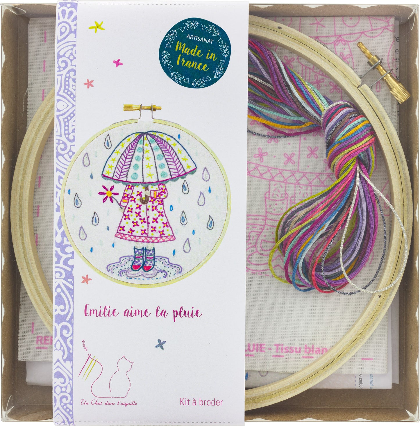 Kits de broderie - Un chat dans l'aiguille