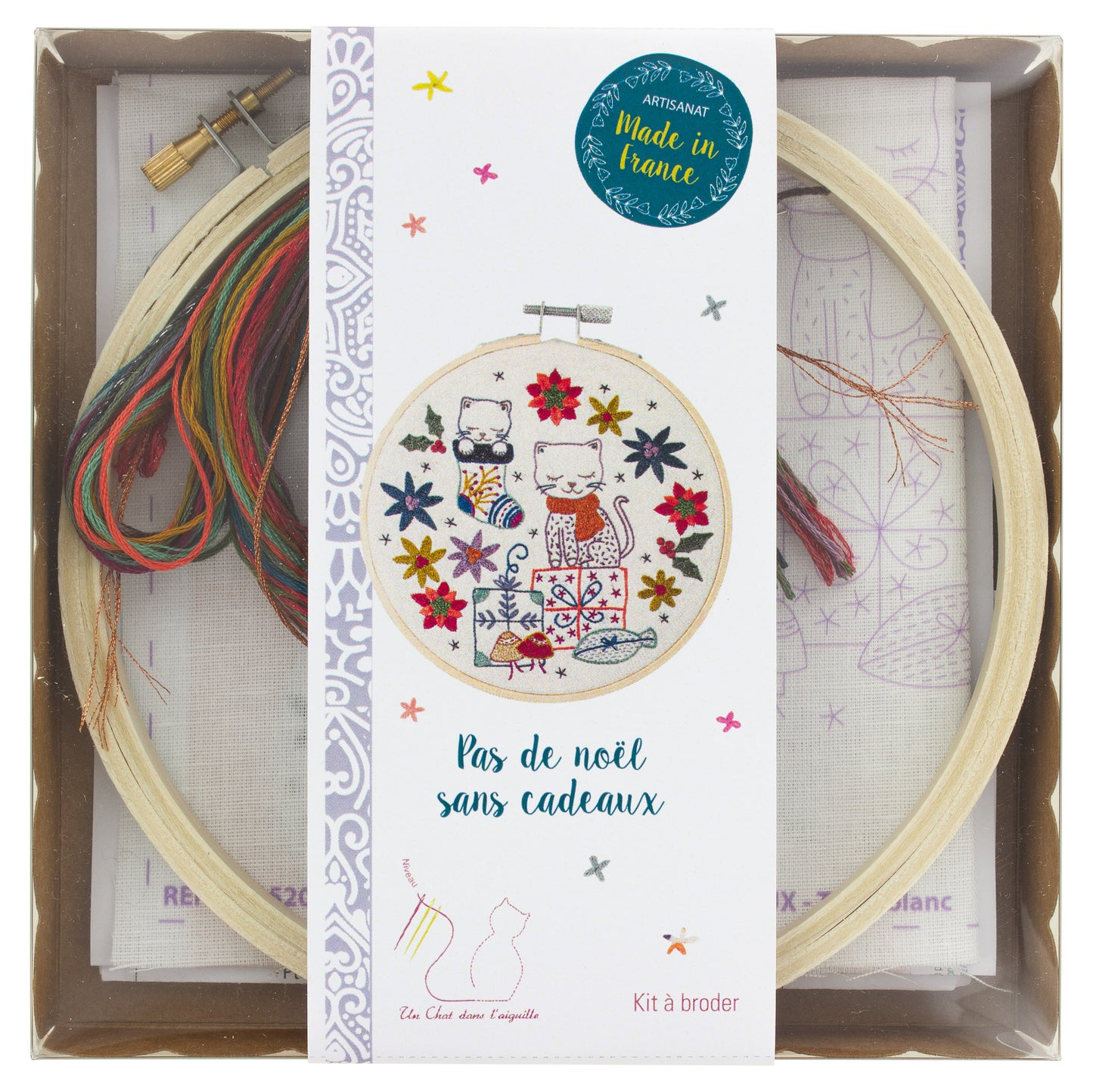 Kits de broderie - Un chat dans l'aiguille