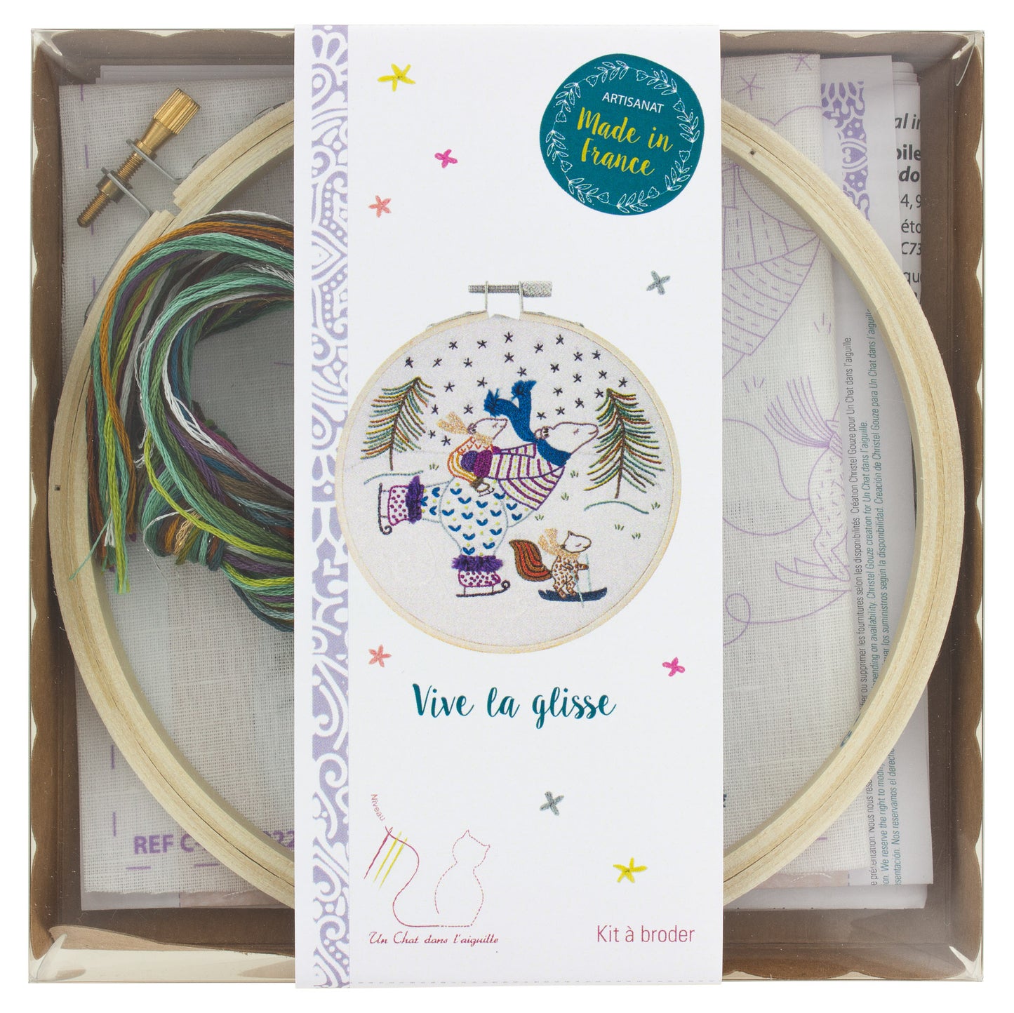 Kits de broderie - Un chat dans l'aiguille