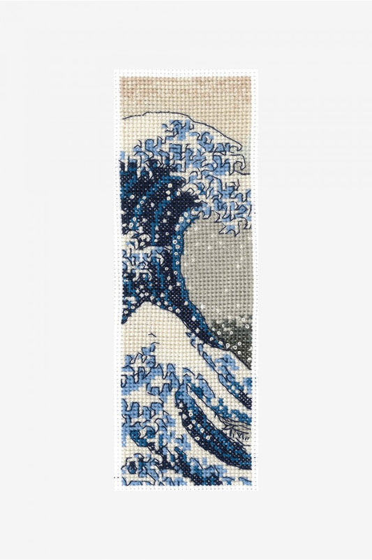 Kit marque-page point de croix - Hokusai - La grande vague - DMC