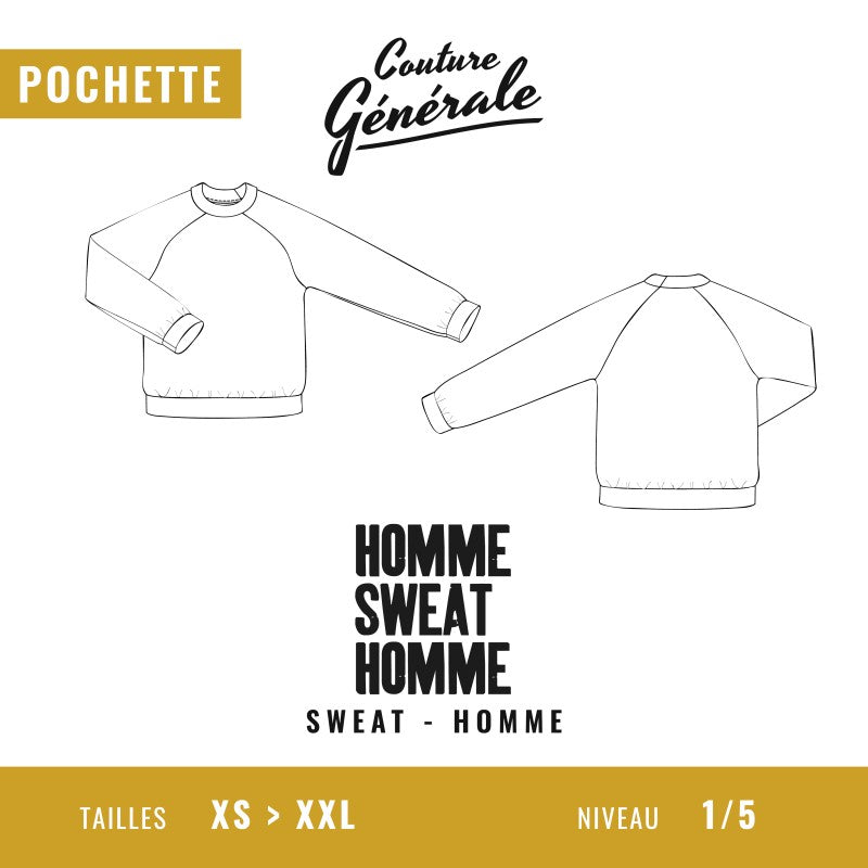 Patron homme - Homme sweat homme - Couture Générale