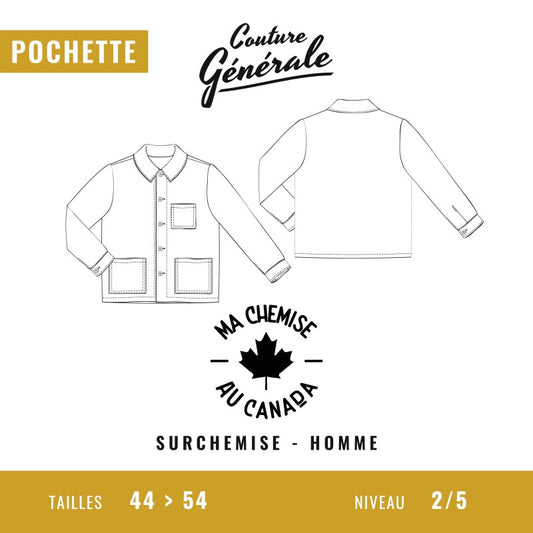 Patron homme - Ma chemise au Canada - Couture Générale