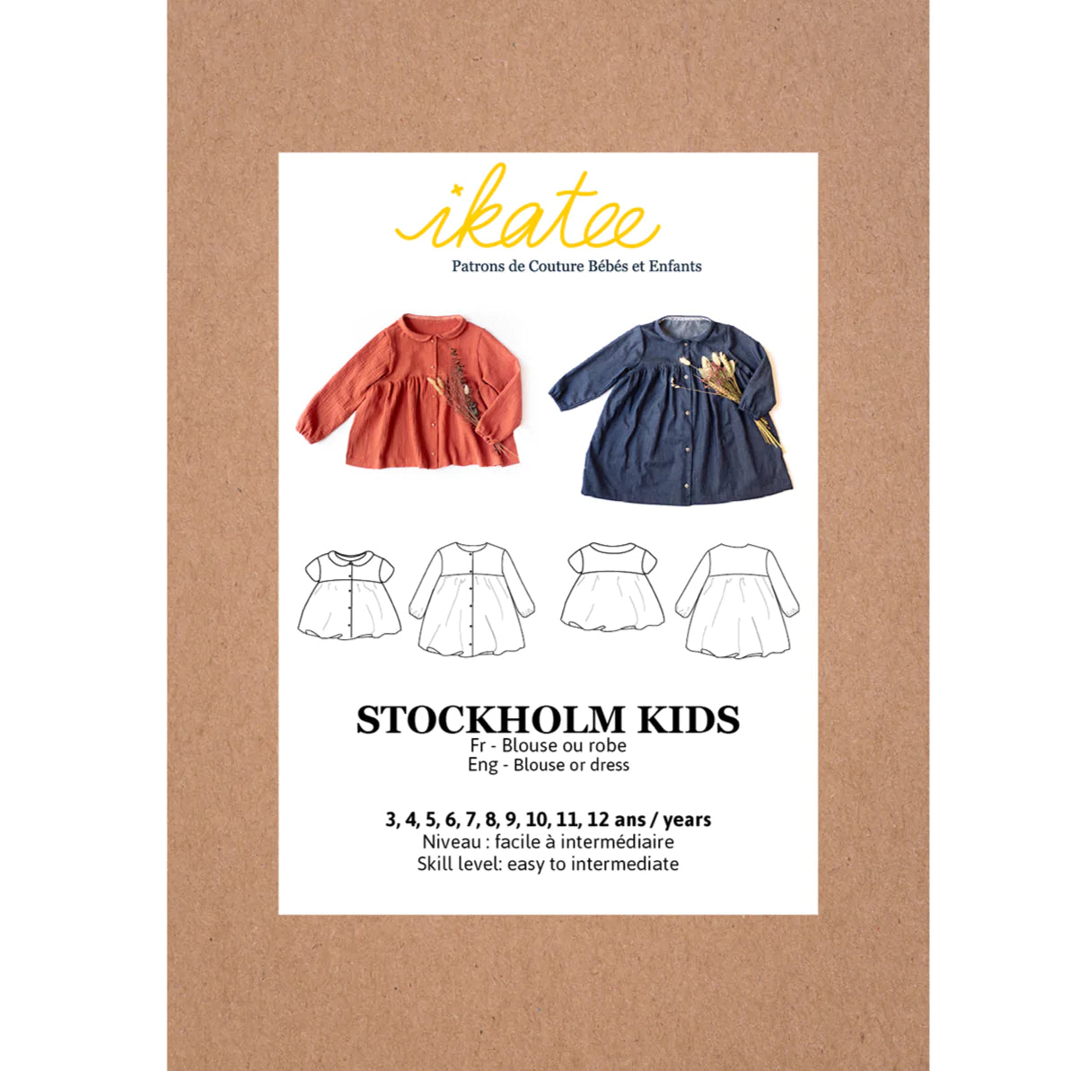 Blouse / Robe Stockholm 3 à 12 ans - Ikatee