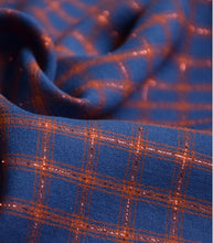 Charger l&#39;image dans la galerie, Tissu viscose Shiny Checks blue - Cousette
