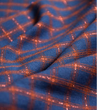 Charger l&#39;image dans la galerie, Tissu viscose Shiny Checks blue - Cousette
