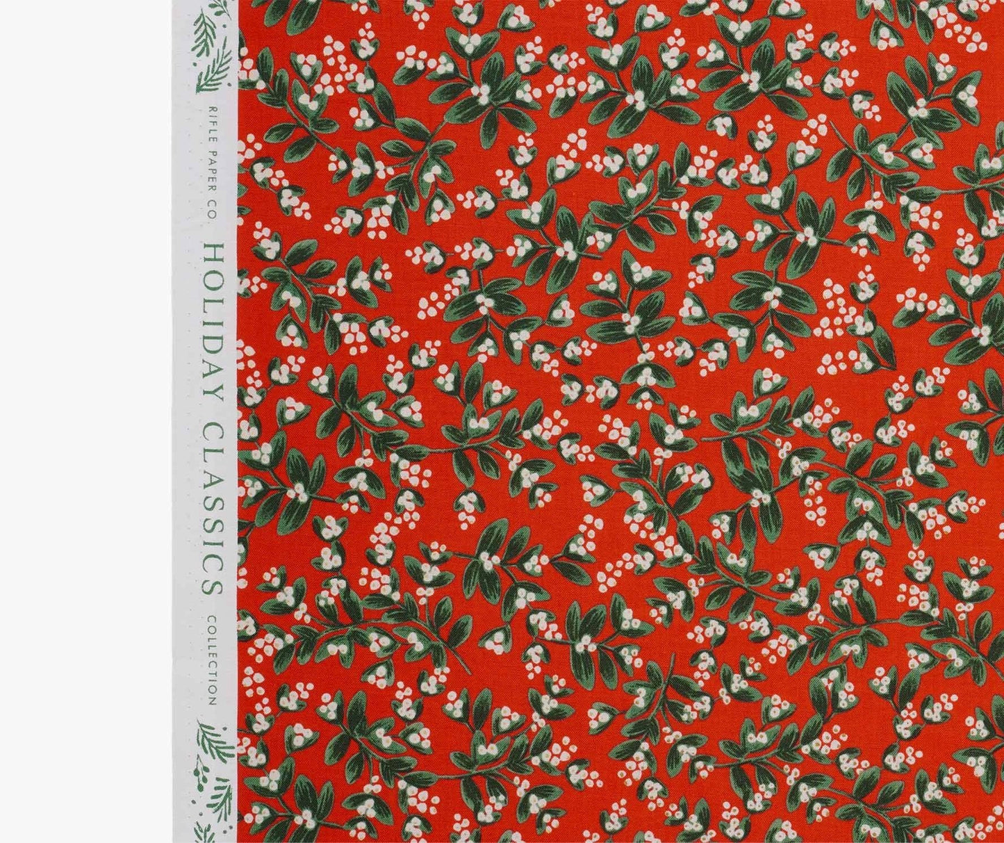 Tissu coton Mistletoe Red Metallic Coton de Cotton + Steel & Rifle Paper co